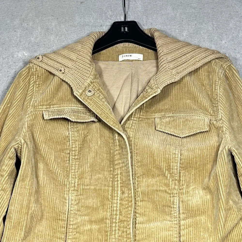 Vintage J Crew Corduroy Jacket Women’s Small Knit Snap Up Shawl Collar Y2K 90’s